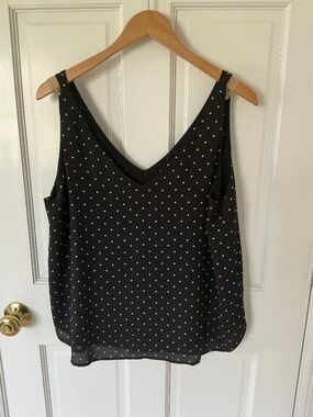 Lined polka dot cami blouse